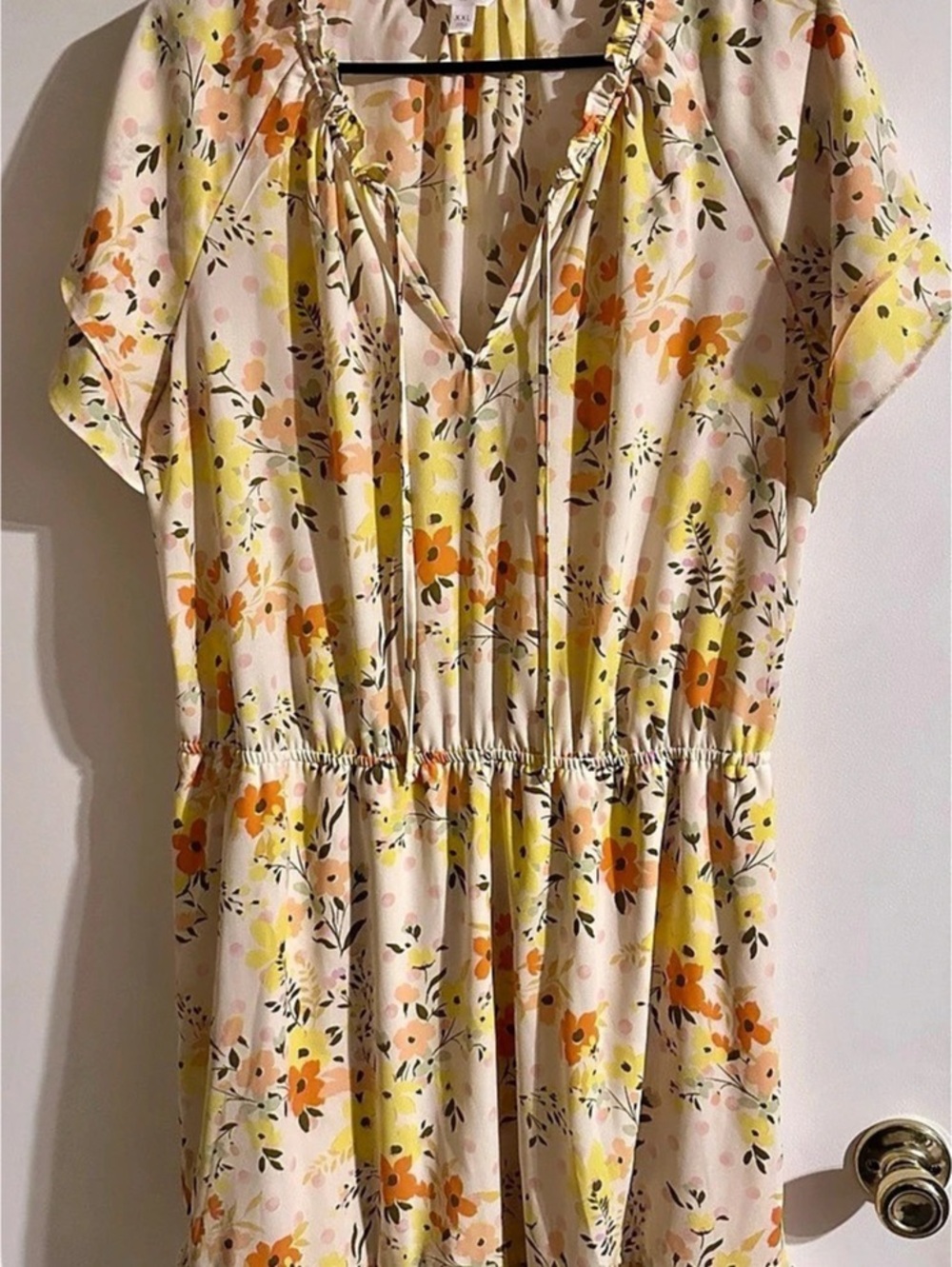 LC Lauren Conrad XXL Floral Ruffle Hem Dress